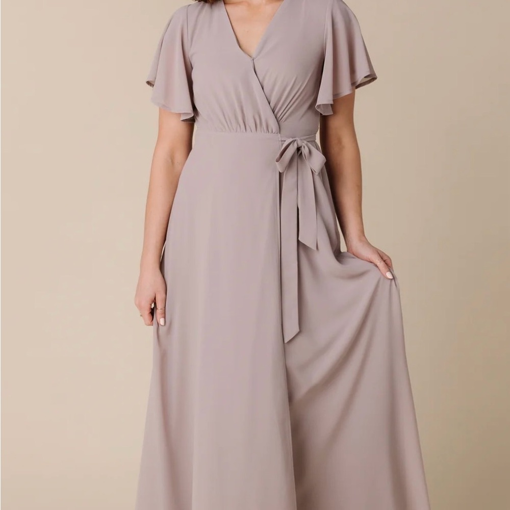 Bridesmaid/Formal Maxi Dress with Tie Waist